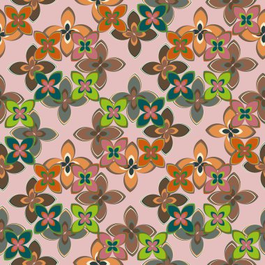 Yeni basit soyut geometrik seamless modeli ile arka plan için çiçekler