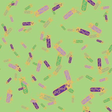 Kimya test tüpleri parlak arka plan üzerinde. Seamless modeli.