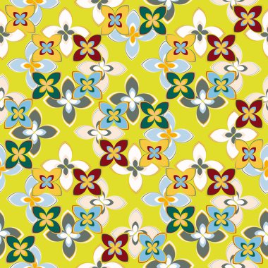 Yeni basit soyut geometrik seamless modeli ile arka plan için çiçekler