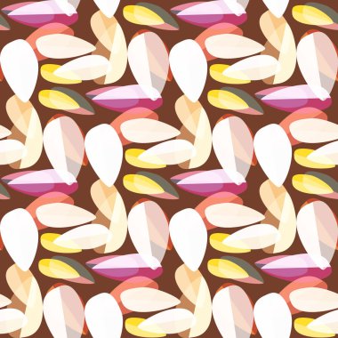 Parlak arka plan Dikişsiz desen çok renkli yapraklarda.