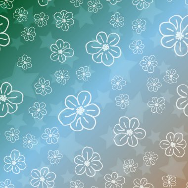 Yeni basit soyut geometrik seamless modeli ile arka plan için çiçekler