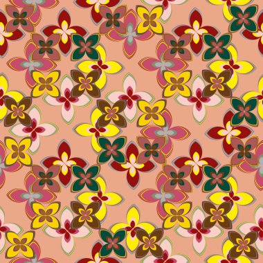 Yeni basit soyut geometrik seamless modeli ile arka plan için çiçekler