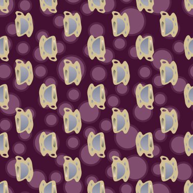 Bardak kahve veya çay arka plan seamless modeli üzerinde noktalı.