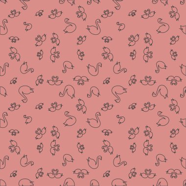 Kuğu renkli parlak seamless modeli