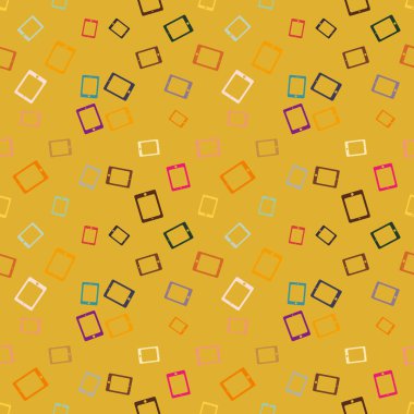 Akıllı telefon veya elektronik tablet Dikişsiz desen arka plan.