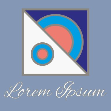 Geometrik çizgi logo. Tasarımınız için benzersiz doğrusal rozeti. Geometrik soyut şablon kavram simgesi.