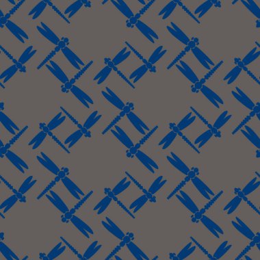 Dekoratif renkli seamless modeli ile şirin yusufçuk