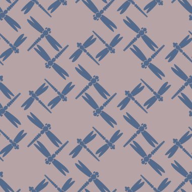 Dekoratif renkli seamless modeli ile şirin yusufçuk