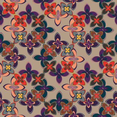 Yeni basit soyut geometrik seamless modeli ile arka plan için çiçekler