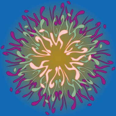 Yeni simetrik soyut mandala. Duvar kağıdı, desen dolgularını, web sayfaları, yüzey dokuları için dekoratif nesne-ebilmek var olmak kullanılmış.