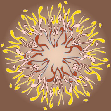 Yeni simetrik soyut mandala. Duvar kağıdı, desen dolgularını, web sayfaları, yüzey dokuları için dekoratif nesne-ebilmek var olmak kullanılmış.