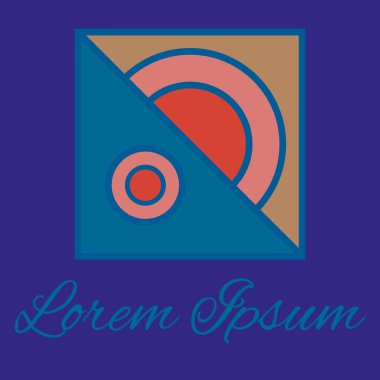 Geometrik çizgi logo. Tasarımınız için benzersiz doğrusal rozeti. Geometrik soyut şablon kavram simgesi.