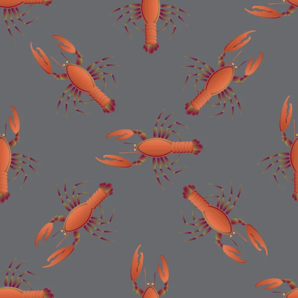 Fond Été Avec Homards Illustration Vectorielle — Image vectorielle