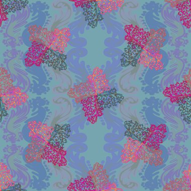 Soyut Dikişsiz renkli desen, vektör çizim