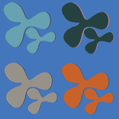 Yeni vektör uyarıları sıçraması ve BLOB'lar parlak renkli boya arka plan üzerinde izole.