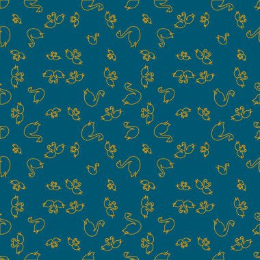 Kuğu renkli parlak seamless modeli