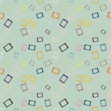 Akıllı telefon veya elektronik tablet Dikişsiz desen arka plan.