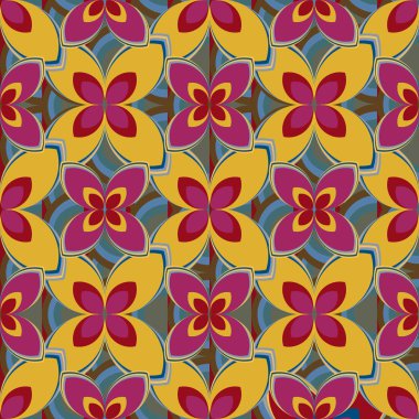 Yeni basit soyut geometrik seamless modeli ile arka plan için çiçekler