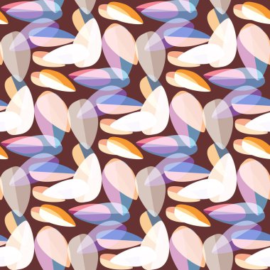 Parlak arka plan Dikişsiz desen çok renkli yapraklarda.