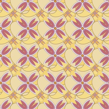 Yeni basit soyut geometrik seamless modeli ile arka plan için çiçekler