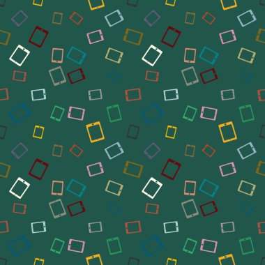 Akıllı telefon veya elektronik tablet Dikişsiz desen arka plan.