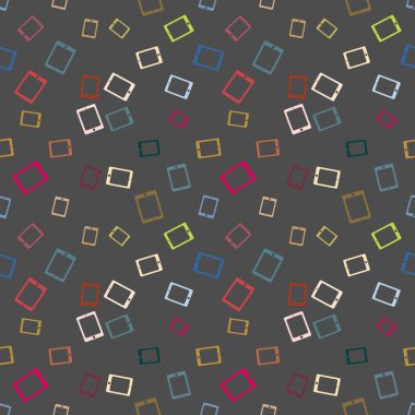 Akıllı telefon veya elektronik tablet Dikişsiz desen arka plan.