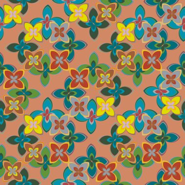 Yeni basit soyut geometrik seamless modeli ile arka plan için çiçekler