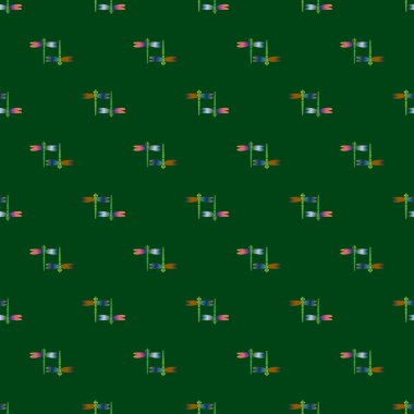 Dekoratif renkli seamless modeli ile şirin yusufçuk