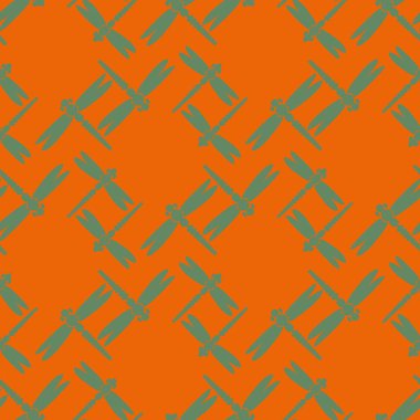 Dekoratif renkli seamless modeli ile şirin yusufçuk