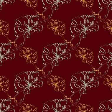 Çok renkli yay ve kurdeleler parlak seamless modeli.