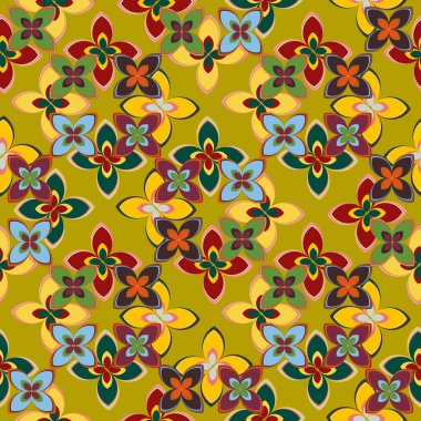 Yeni basit soyut geometrik seamless modeli ile arka plan için çiçekler