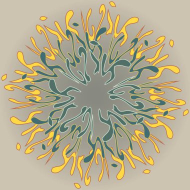 Yeni simetrik soyut mandala. Duvar kağıdı, desen dolgularını, web sayfaları, yüzey dokuları için dekoratif nesne-ebilmek var olmak kullanılmış.