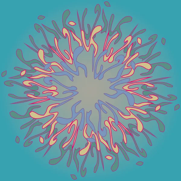 Mandala Abstrak Simetris Baru Objek Dekoratif Dapat Digunakan Untuk Wallpaper - Stok Vektor