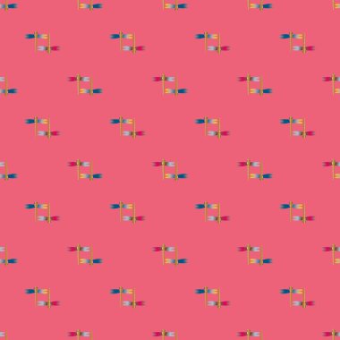 Dekoratif renkli seamless modeli ile şirin yusufçuk