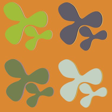 Yeni vektör uyarıları sıçraması ve BLOB'lar parlak renkli boya arka plan üzerinde izole.