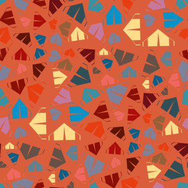 çizgi film kamp çadırları ile renk seamless modeli