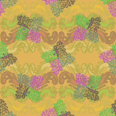 Soyut Dikişsiz renkli desen, vektör çizim