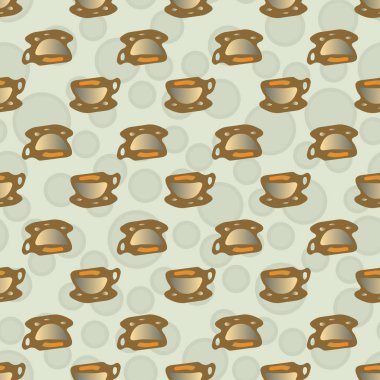 Bardak kahve veya çay arka plan seamless modeli üzerinde noktalı.