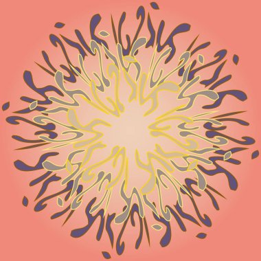 Yeni simetrik soyut mandala. Duvar kağıdı, desen dolgularını, web sayfaları, yüzey dokuları için dekoratif nesne-ebilmek var olmak kullanılmış.