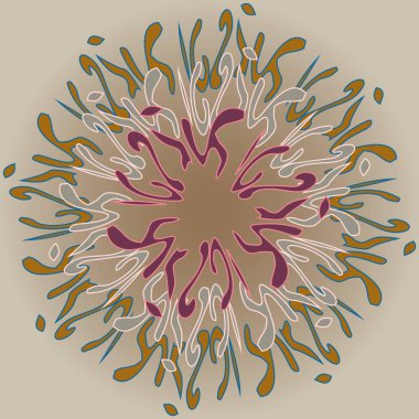 Yeni simetrik soyut mandala. Duvar kağıdı, desen dolgularını, web sayfaları, yüzey dokuları için dekoratif nesne-ebilmek var olmak kullanılmış.