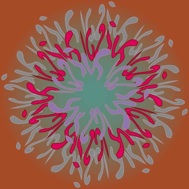 Yeni simetrik soyut mandala. Duvar kağıdı, desen dolgularını, web sayfaları, yüzey dokuları için dekoratif nesne-ebilmek var olmak kullanılmış.