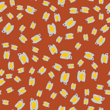 Bardak kahve veya çay arka plan seamless modeli üzerinde noktalı.