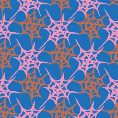 Stilize örümcek ağı seamless modeli. Arka plan, kumaş ve paketleme kullanmak olabilir.