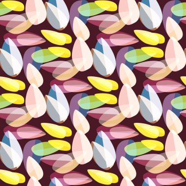 Parlak arka plan Dikişsiz desen çok renkli yapraklarda.