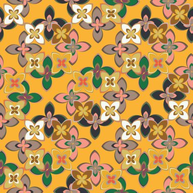 Yeni basit soyut geometrik seamless modeli ile arka plan için çiçekler