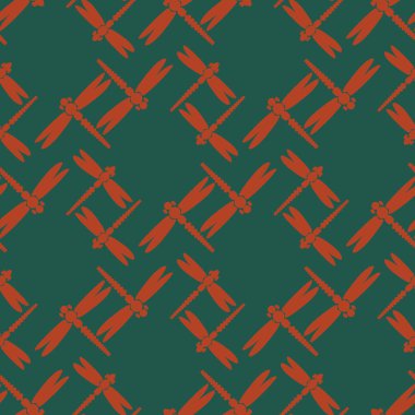 Dekoratif renkli seamless modeli ile şirin yusufçuk