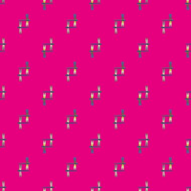 Dekoratif renkli seamless modeli ile şirin yusufçuk