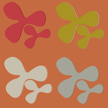 Yeni vektör uyarıları sıçraması ve BLOB'lar parlak renkli boya arka plan üzerinde izole.