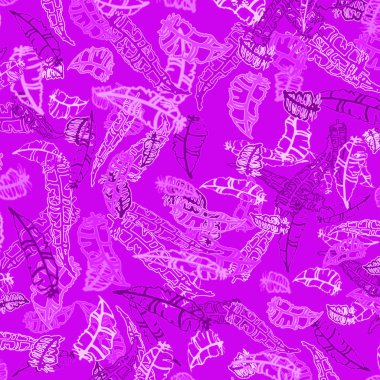 Memphis tarzı zemin ağaç yaprakları 