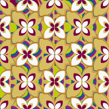 Yeni basit soyut geometrik seamless modeli ile arka plan için çiçekler